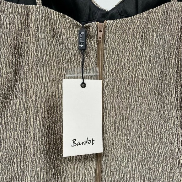 Bardot REVOLVE Golden Shimmer Dress Mini Sheath Cocktail Formal Prom sz M (8-10) - Picture 5 of 8